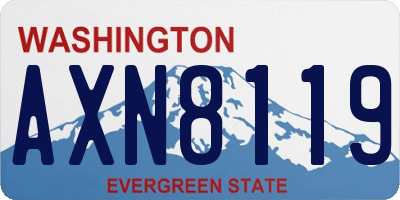 WA license plate AXN8119