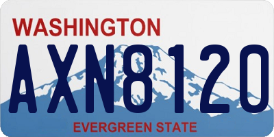 WA license plate AXN8120