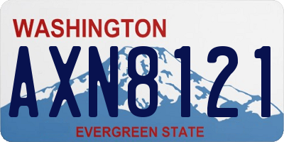WA license plate AXN8121