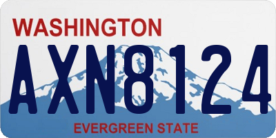 WA license plate AXN8124