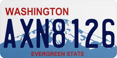 WA license plate AXN8126