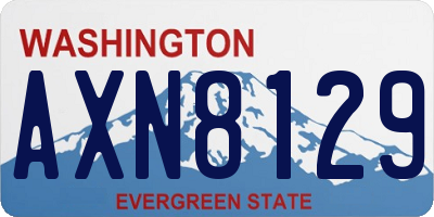 WA license plate AXN8129
