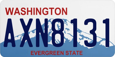 WA license plate AXN8131