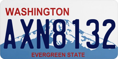 WA license plate AXN8132