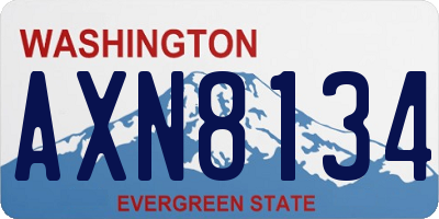 WA license plate AXN8134