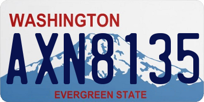 WA license plate AXN8135