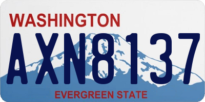 WA license plate AXN8137