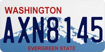 WA license plate AXN8145