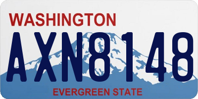 WA license plate AXN8148