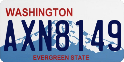 WA license plate AXN8149