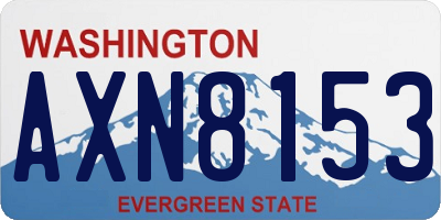 WA license plate AXN8153