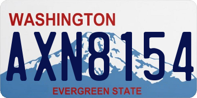 WA license plate AXN8154