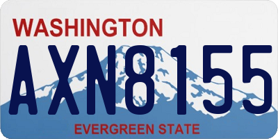 WA license plate AXN8155