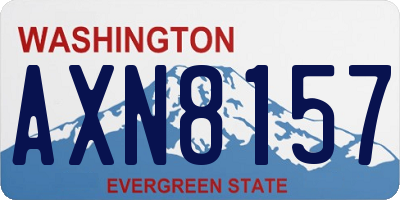 WA license plate AXN8157