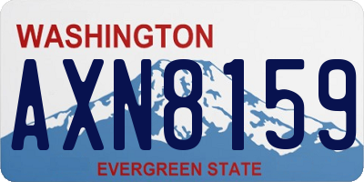 WA license plate AXN8159