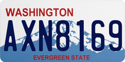 WA license plate AXN8169