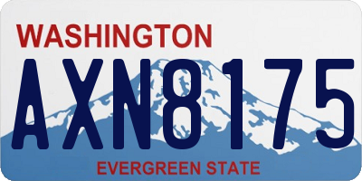 WA license plate AXN8175