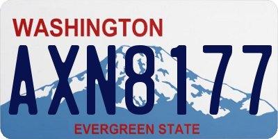 WA license plate AXN8177
