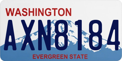 WA license plate AXN8184