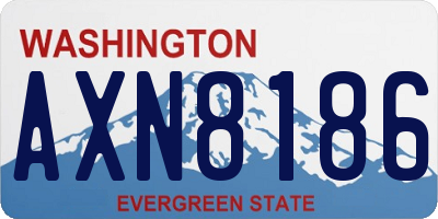WA license plate AXN8186