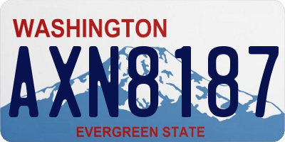 WA license plate AXN8187