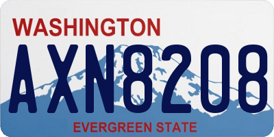WA license plate AXN8208