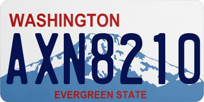 WA license plate AXN8210
