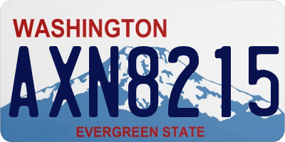 WA license plate AXN8215