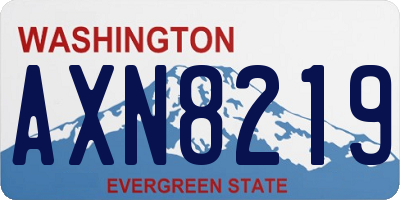 WA license plate AXN8219