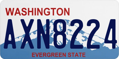 WA license plate AXN8224