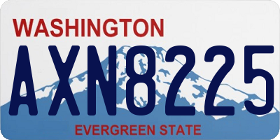 WA license plate AXN8225