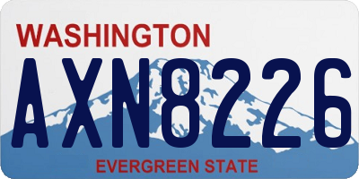 WA license plate AXN8226