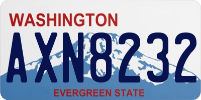 WA license plate AXN8232