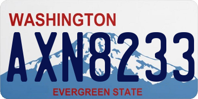 WA license plate AXN8233