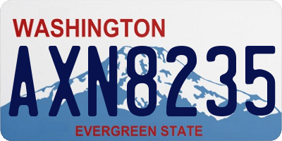 WA license plate AXN8235