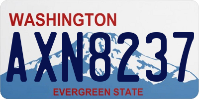 WA license plate AXN8237