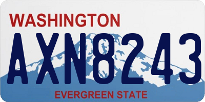 WA license plate AXN8243