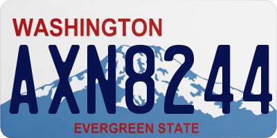 WA license plate AXN8244