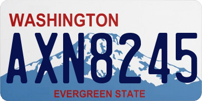 WA license plate AXN8245
