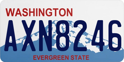 WA license plate AXN8246