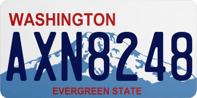 WA license plate AXN8248