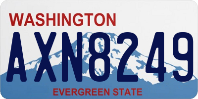 WA license plate AXN8249
