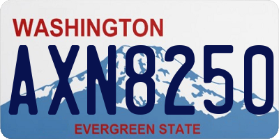 WA license plate AXN8250
