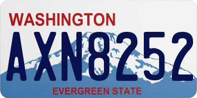 WA license plate AXN8252
