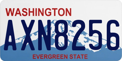 WA license plate AXN8256