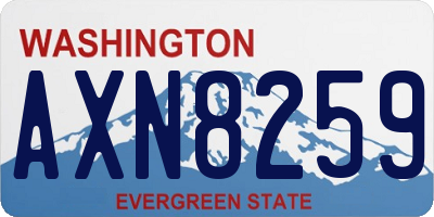 WA license plate AXN8259
