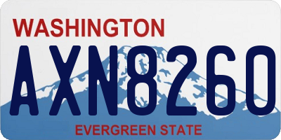 WA license plate AXN8260