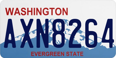 WA license plate AXN8264