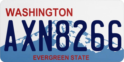 WA license plate AXN8266