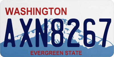 WA license plate AXN8267